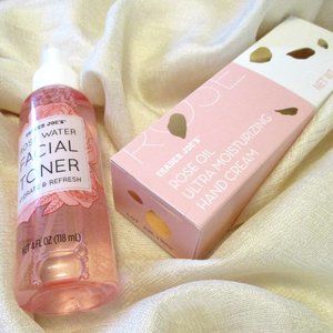 Lot of 2 - Trader Joe's 1 Facial Toner Rose Water & 1 Rose Oil Hand Cream New